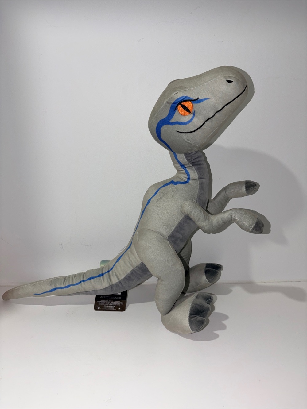 Jurassic World Blue Velociraptor 17 inch Plush Dinosaur Cuddle pillow